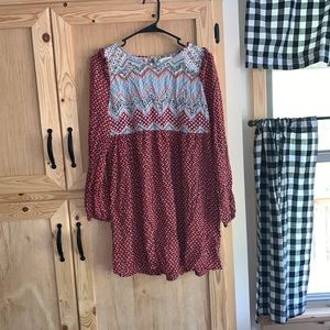 Umgee tribal boho babydoll tunic dress size M